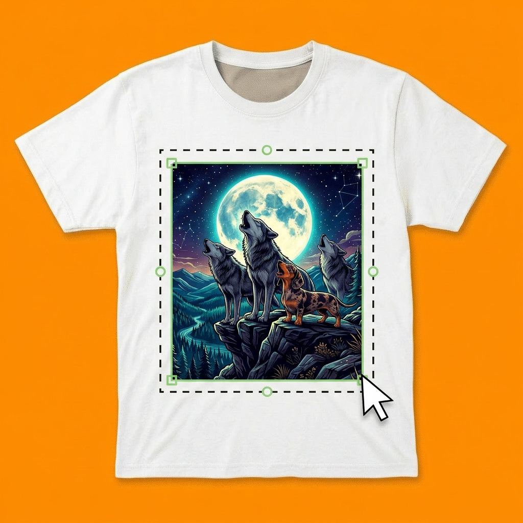 Person wearing custom t-shirt